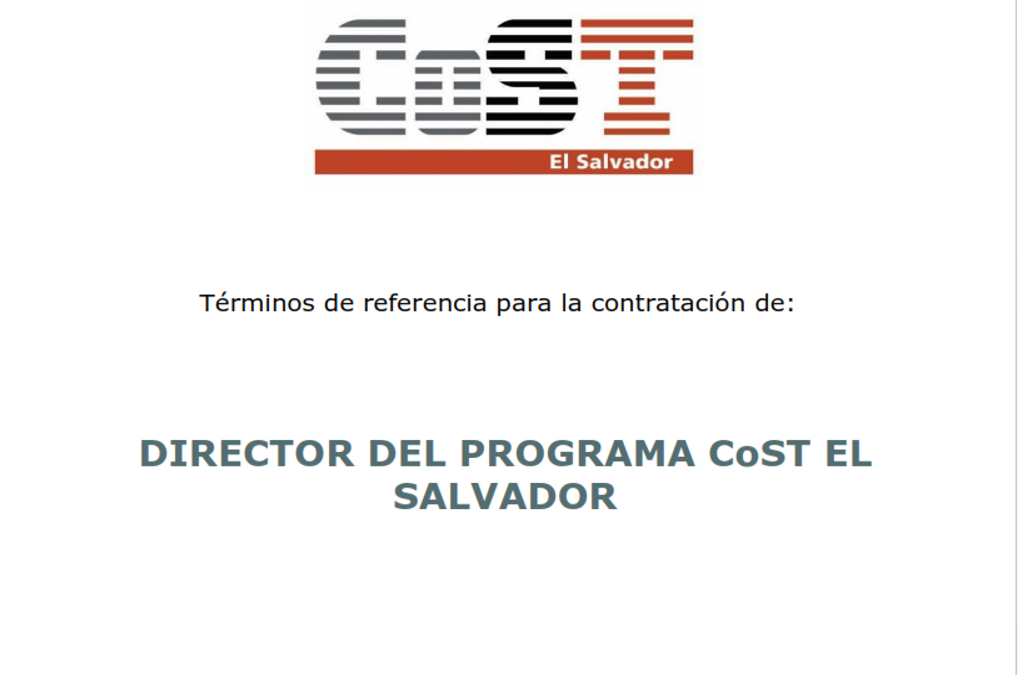 Director de CoST El Salvador